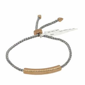 New MONICA VINADER Linear Friendship Bracelet in 18k Rose Gold & Silver